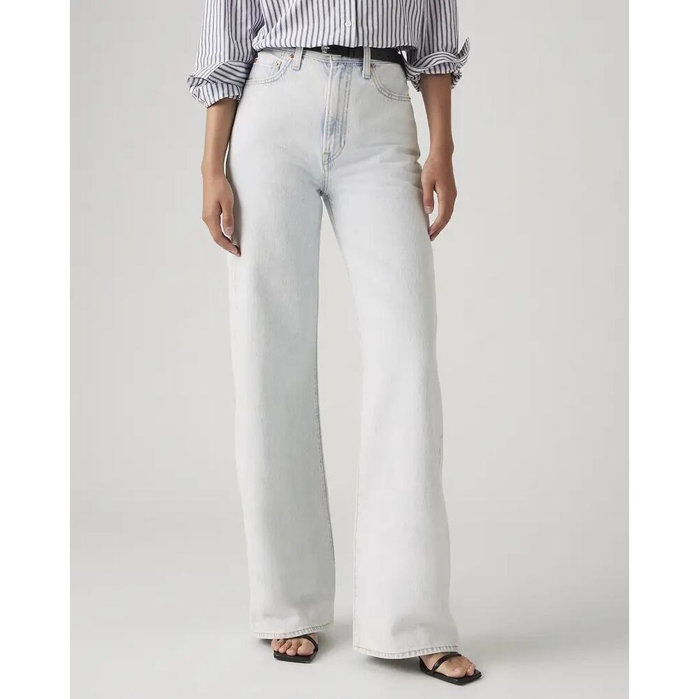 Levi's Premium Ribcage Wide Leg Jeans Size 25 Be Prepared - Light Wash (714)